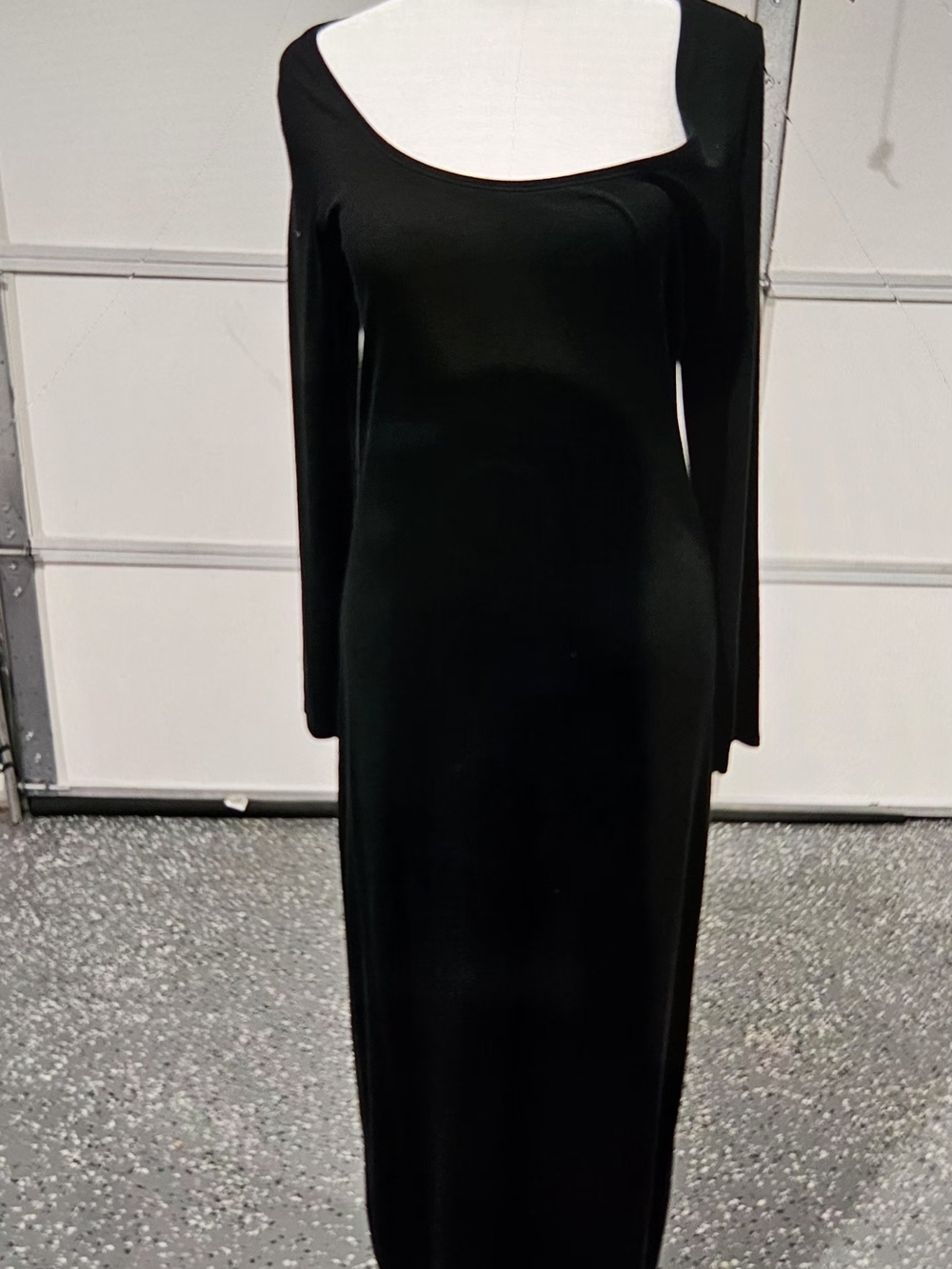 Victoria's Secret Black Long Sleeve Scoop Neck Maxi